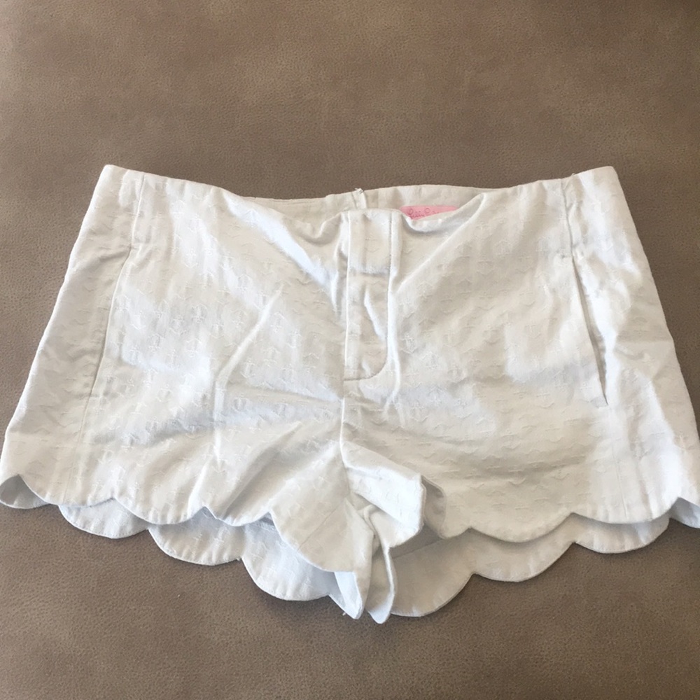 Lilly Pulitzer White Anchor Shorts